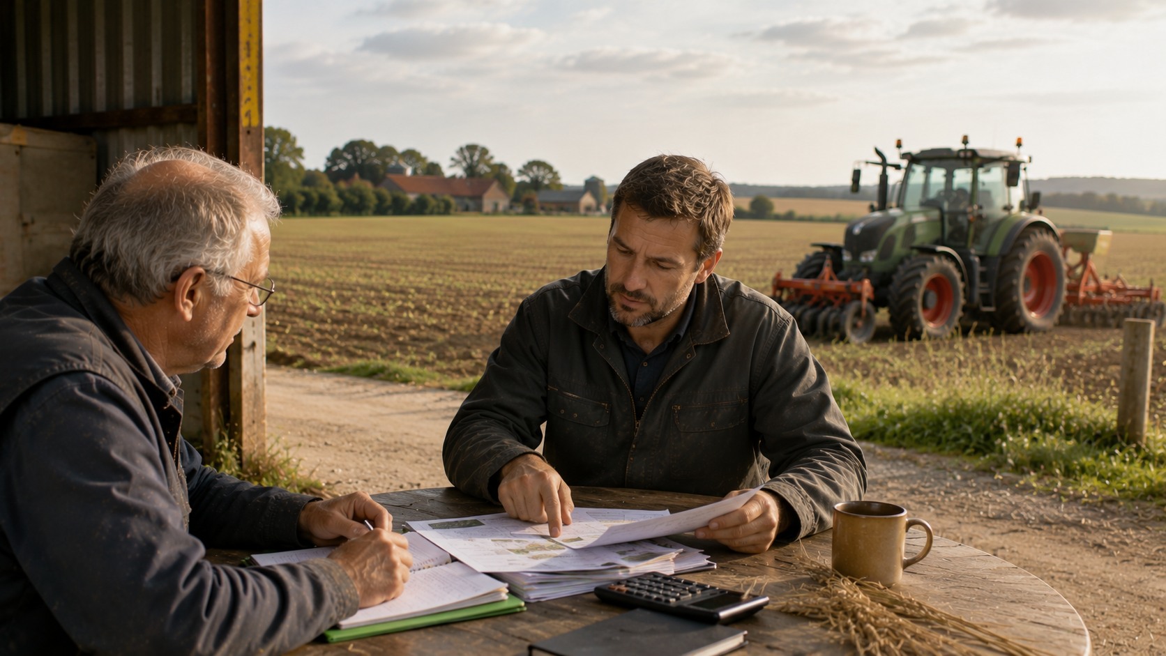 Vue agricole consacrée à fermage agricole