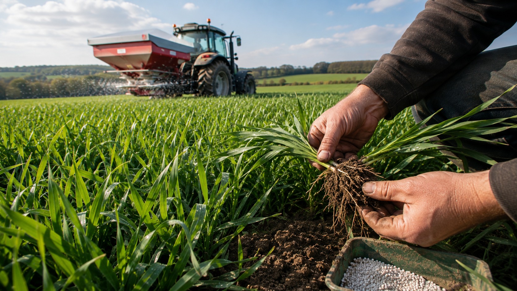 Vue agricole consacrée à fertilisation du blé