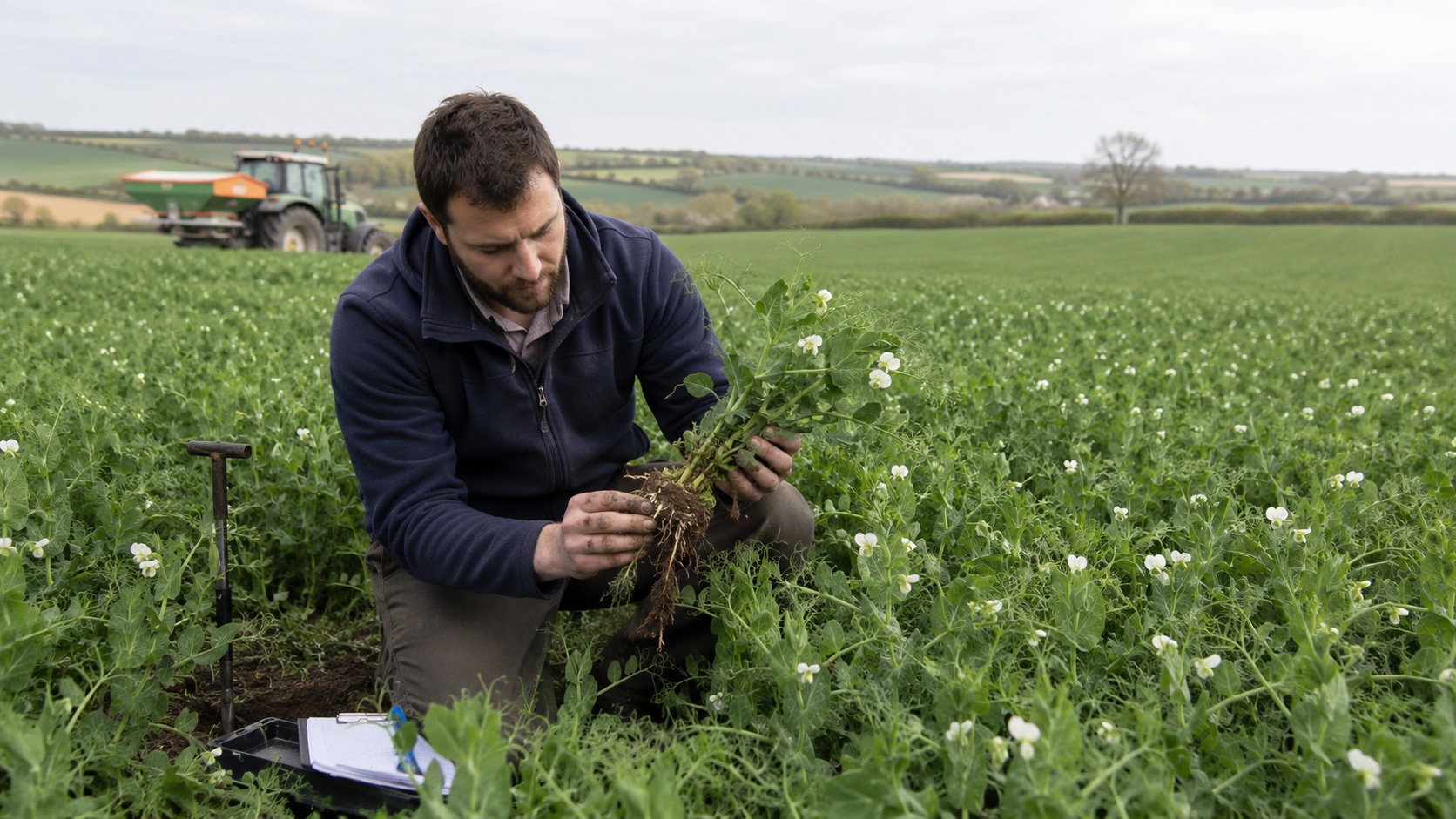 Vue agricole consacrée à fertilisation du pois protéagineux