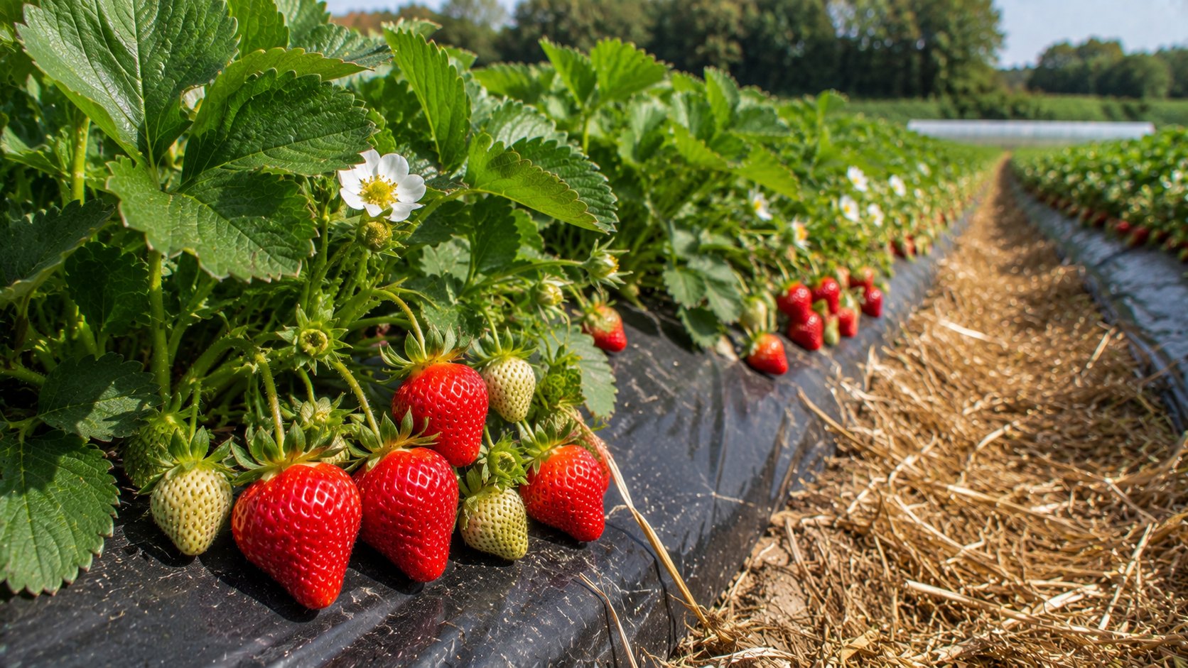 Illustration agricole de fraise