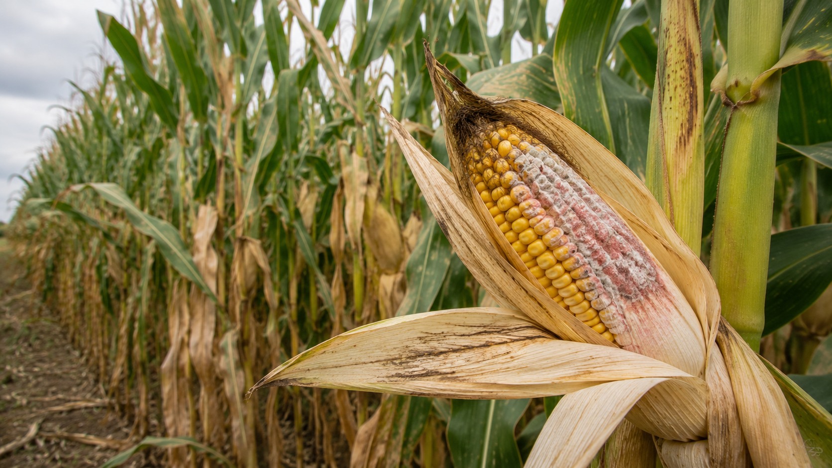 Vue agricole consacrée à fusarioses du maïs