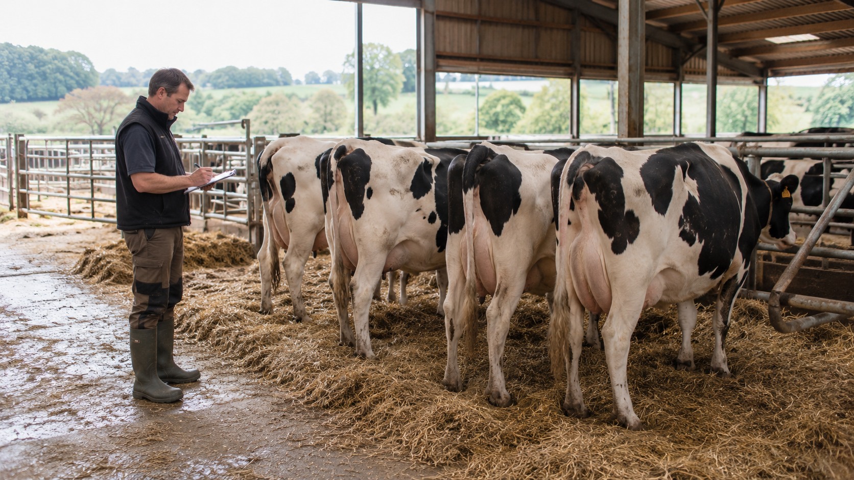 Vue agricole consacrée à génétique bovine