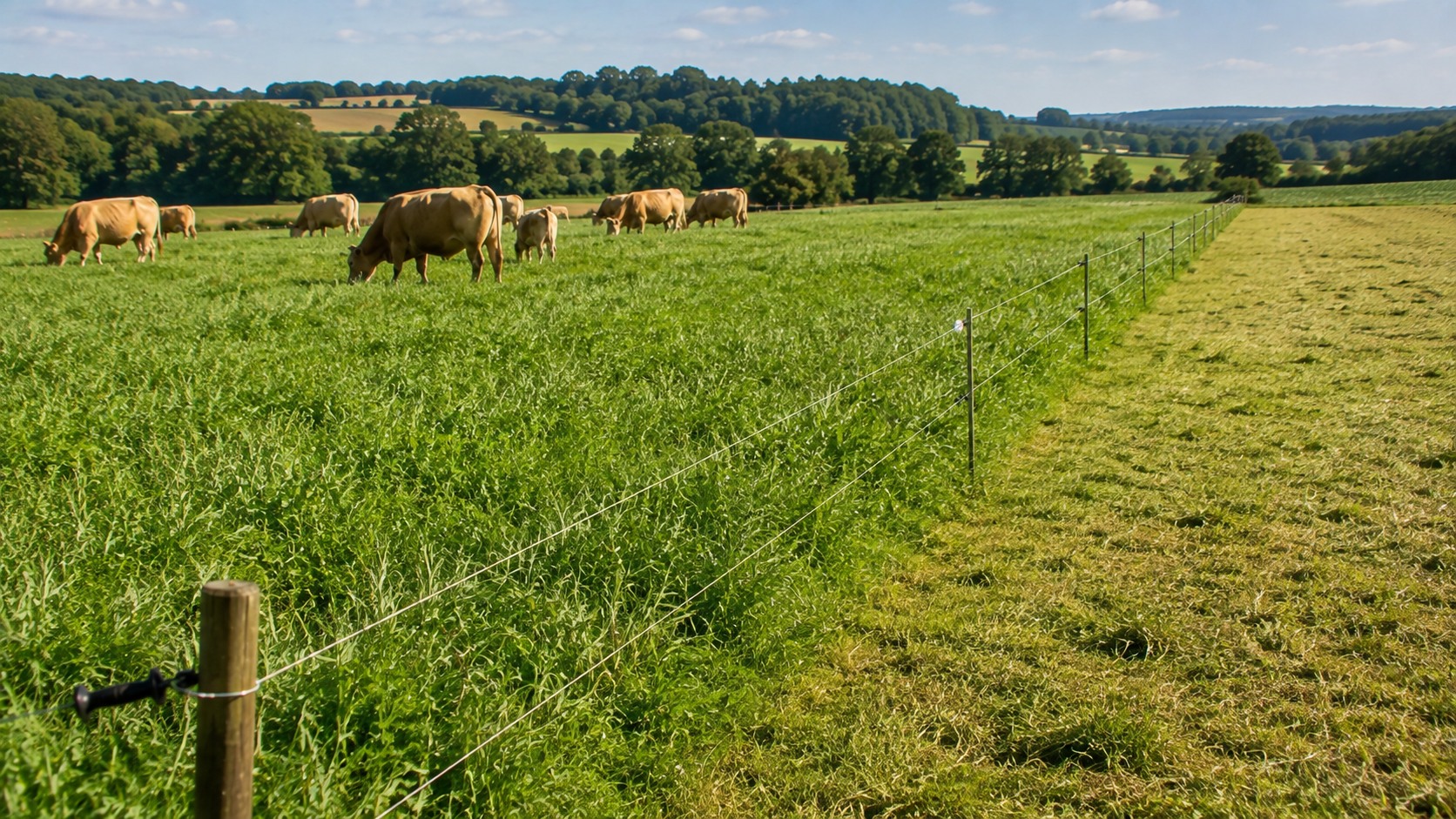 Vue agricole consacrée à gestion du pâturage