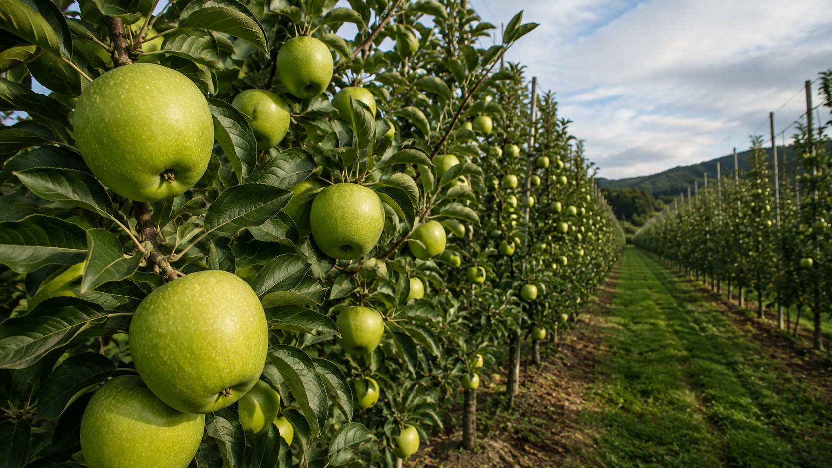 Illustration agricole de granny smith