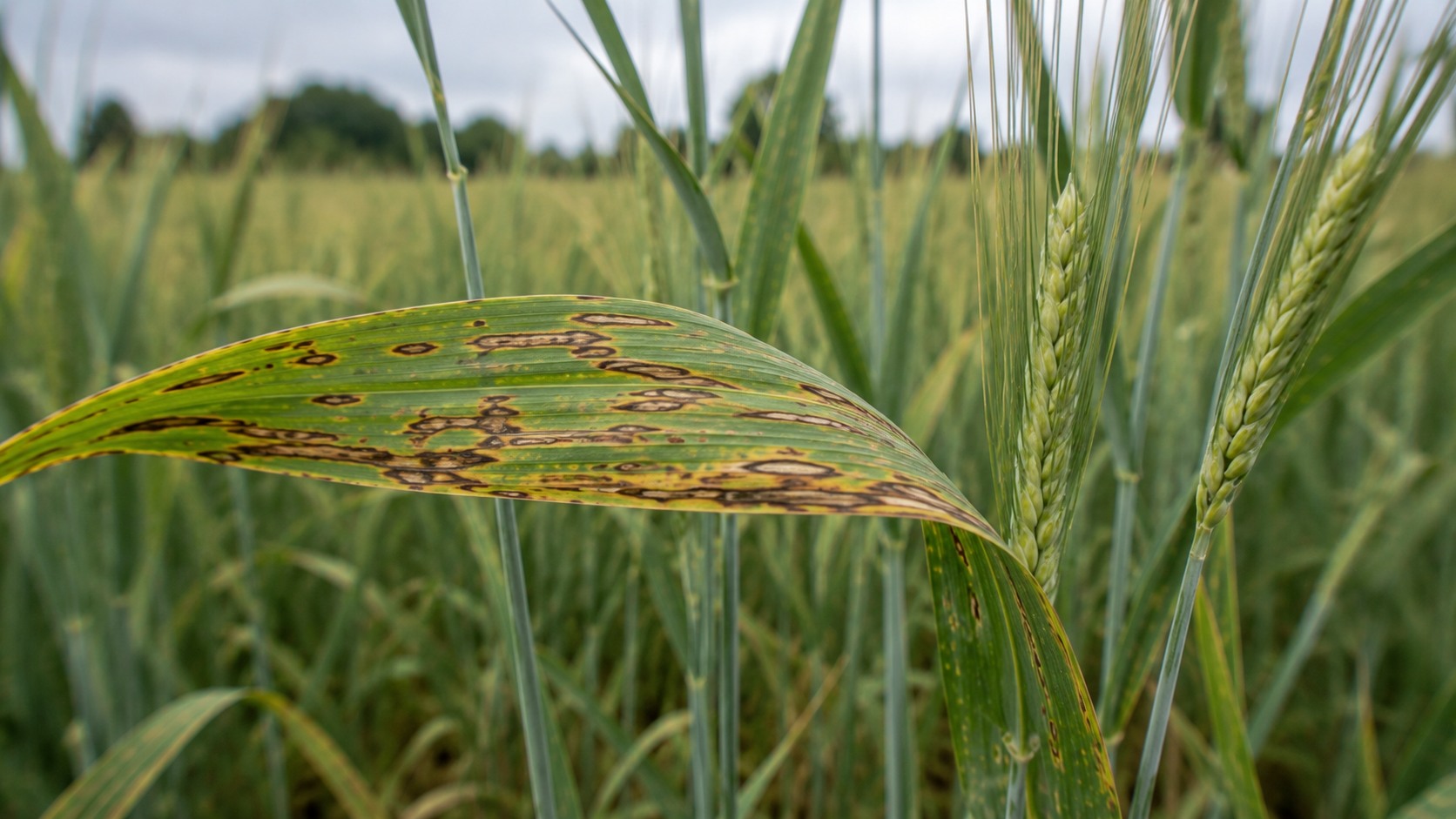 Vue agricole consacrée à helminthosporiose de l’orge