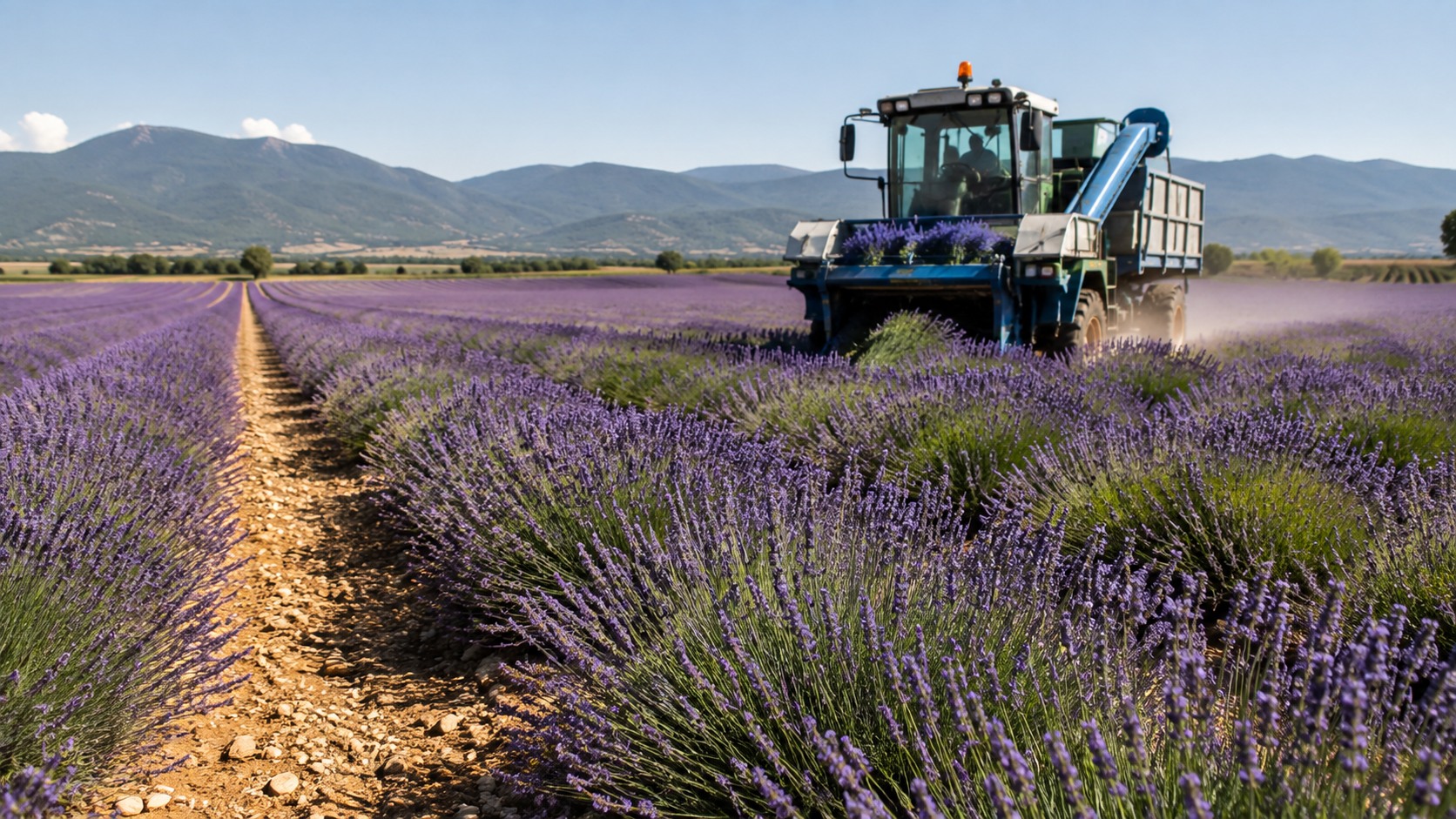 Vue agricole consacrée à lavandin