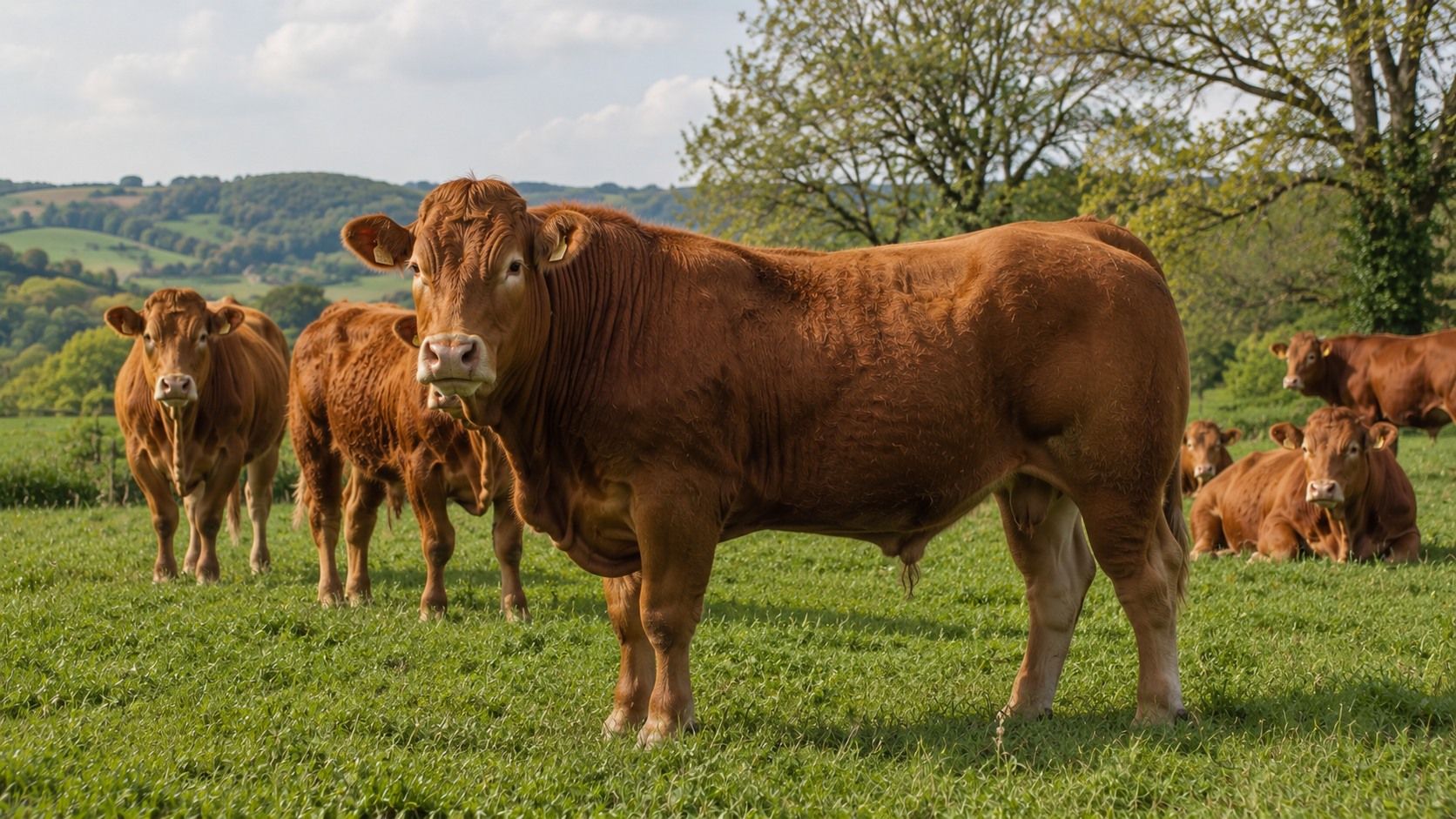 Vue agricole consacrée à limousine