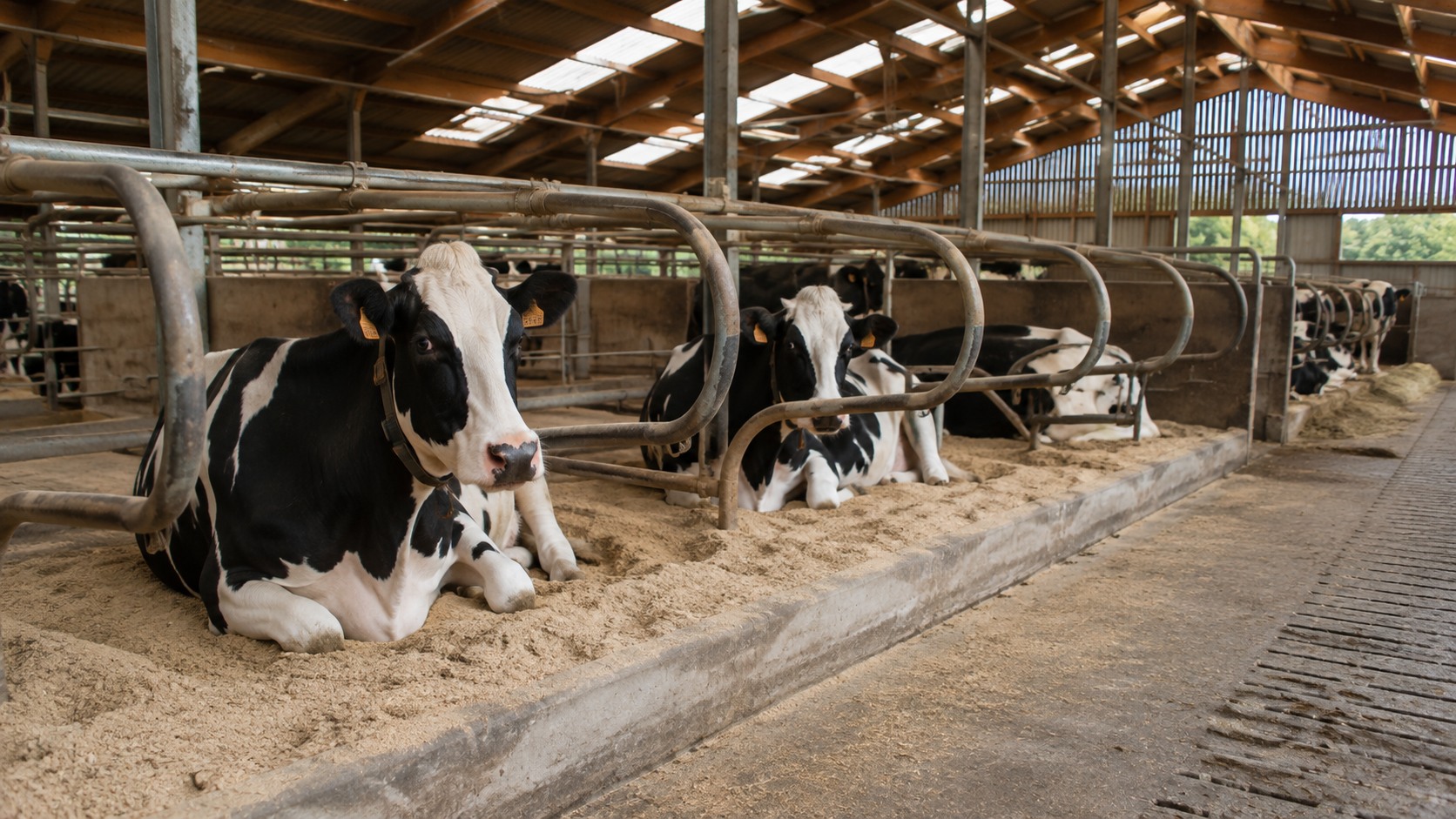 Vue agricole consacrée à logettes