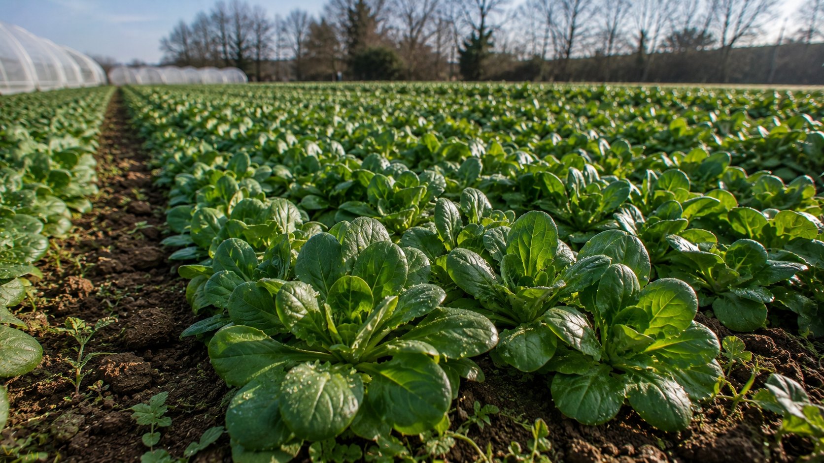 Vue agricole consacrée à mache