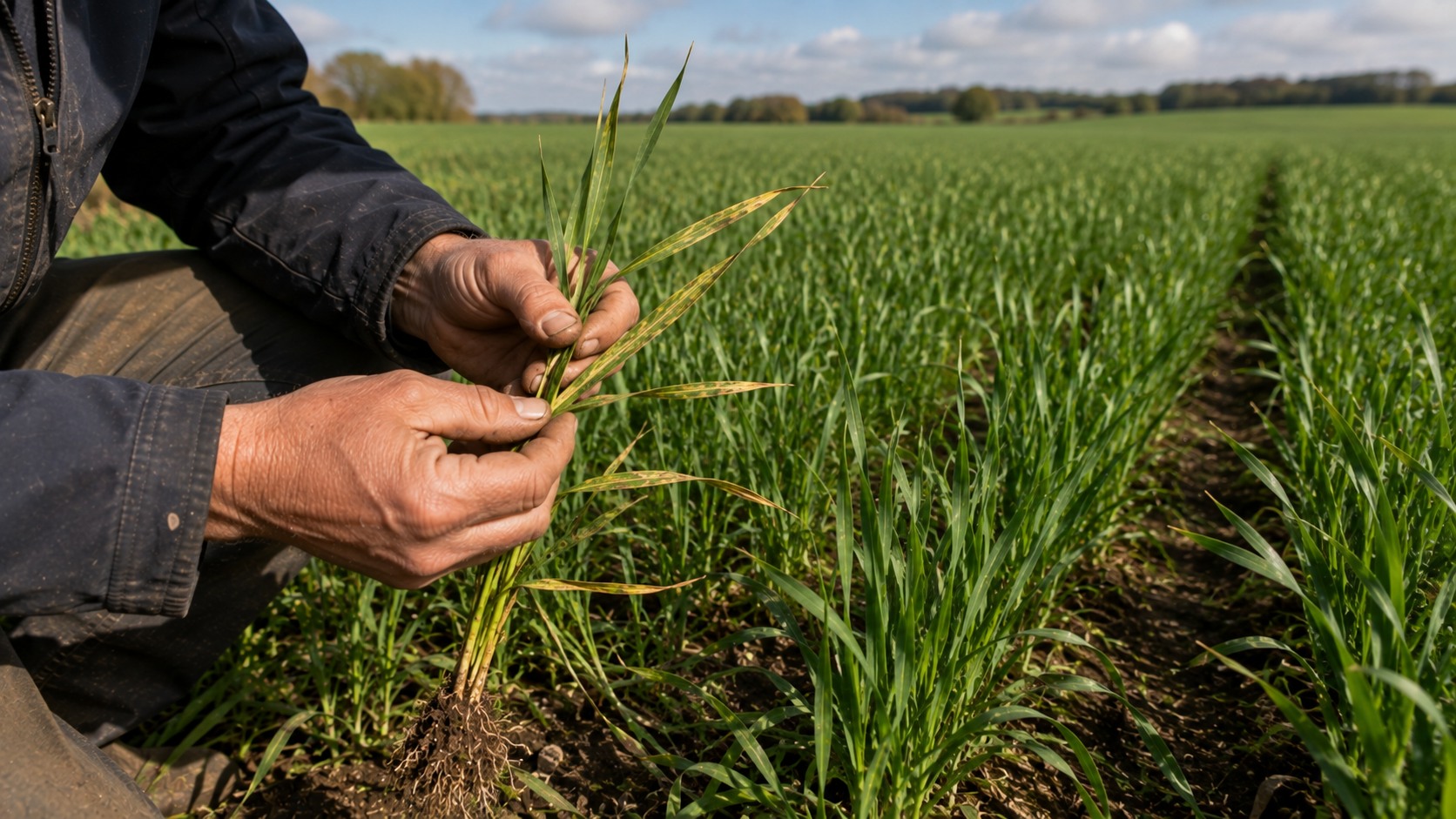 Vue agricole consacrée à maladies de l’orge