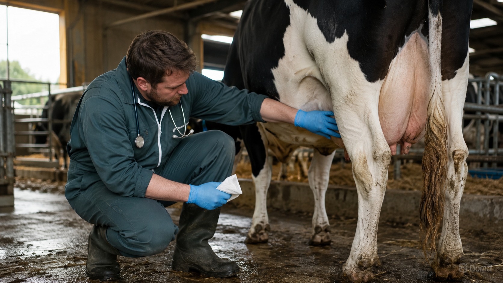 Vue agricole consacrée à mammites