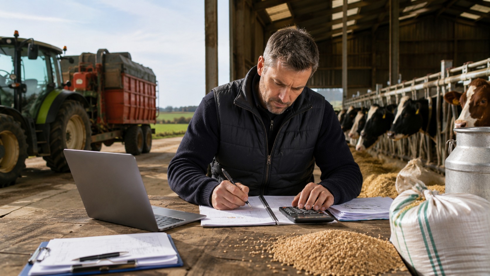Vue agricole consacrée à marge nette agricole