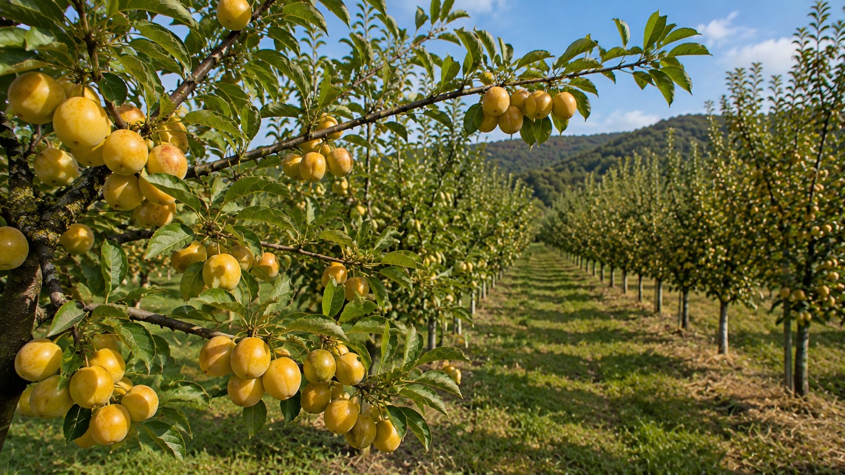 Illustration agricole de mirabelle de lorraine
