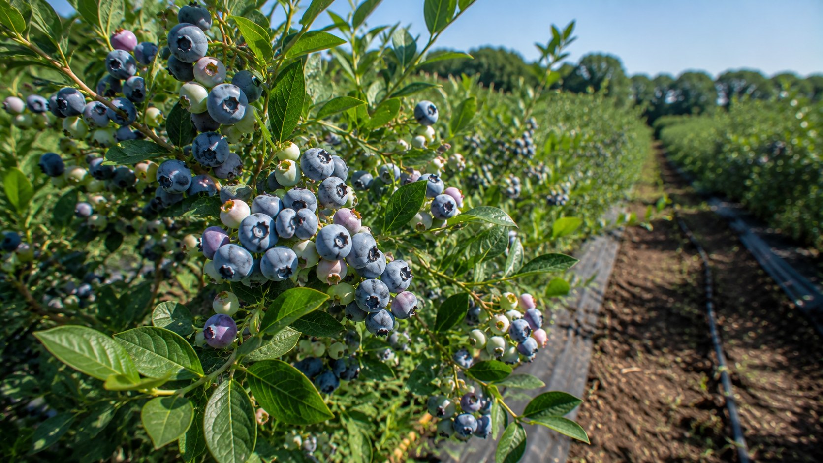 Illustration agricole de myrtille
