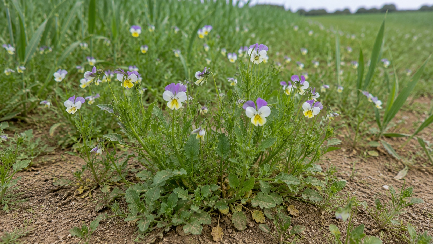 Vue agricole consacrée à pensée des champs