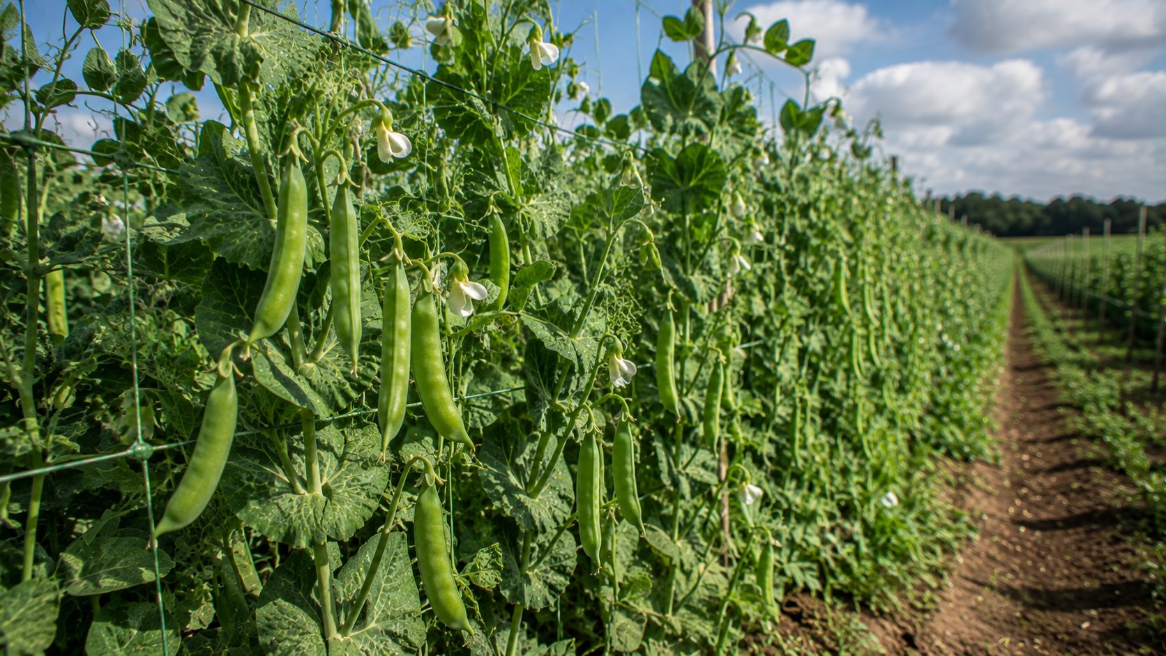 Illustration agricole de petit pois