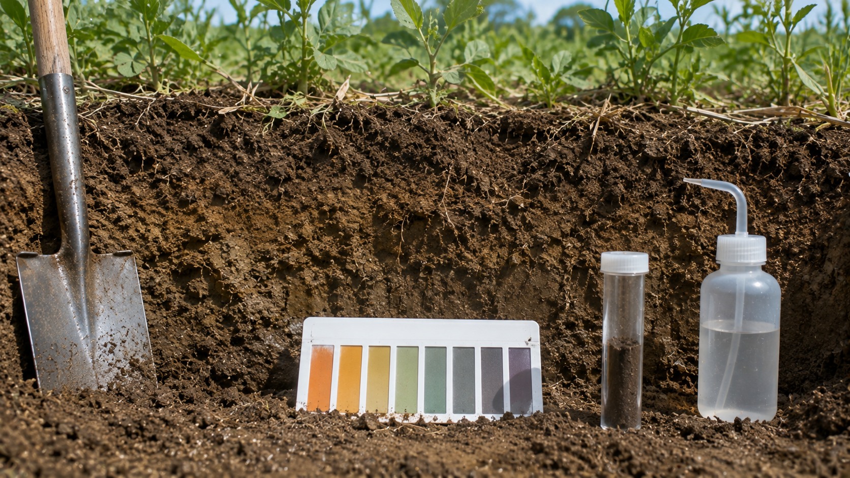 Vue agricole consacrée à ph du sol