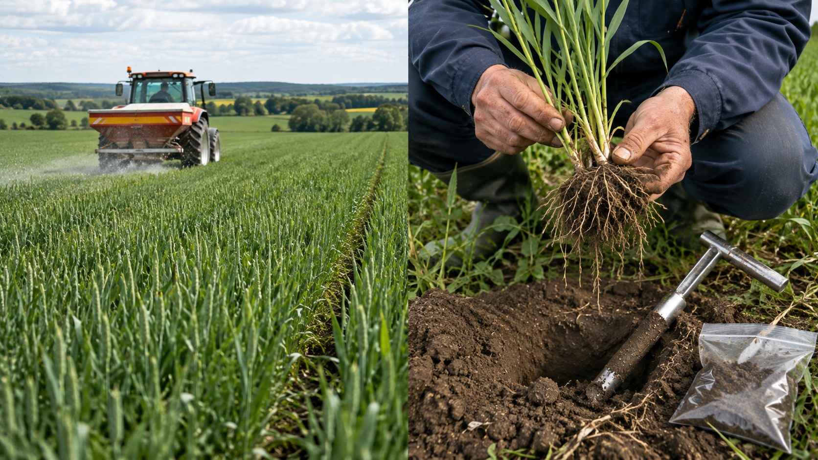 Vue agricole consacrée à phosphore