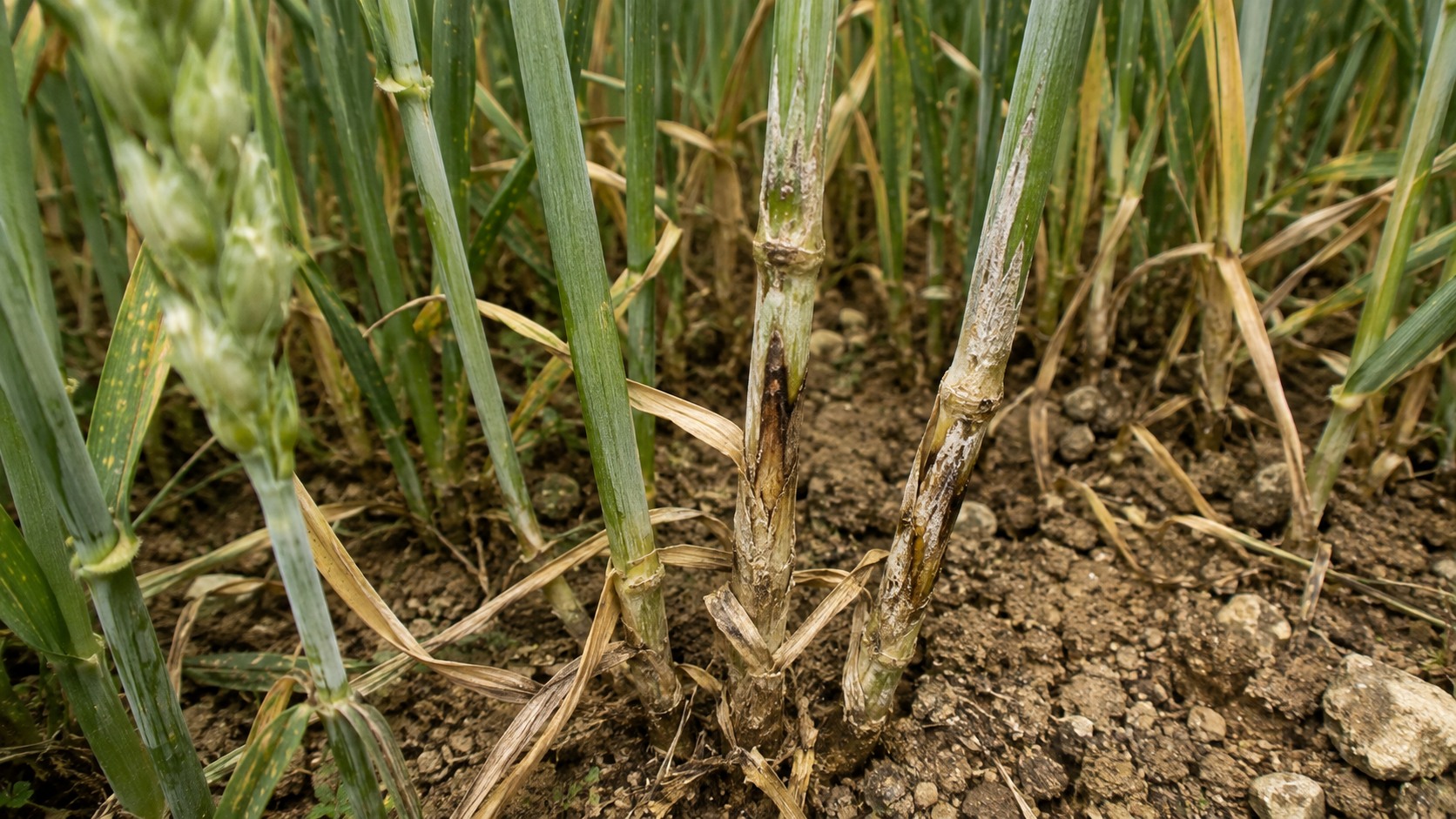 Vue agricole consacrée à piétin-échaudage