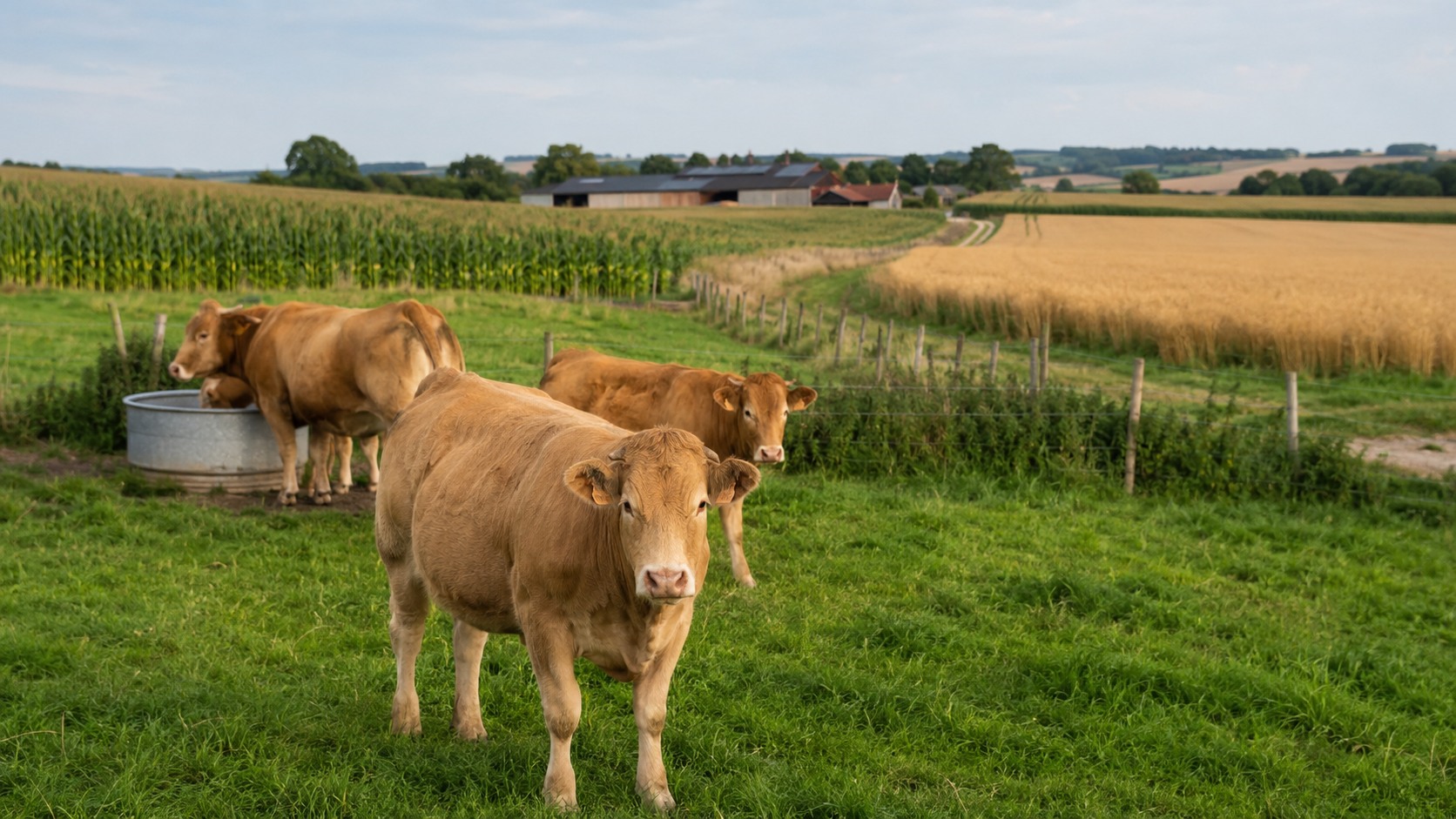 Vue agricole consacrée à polyculture-élevage
