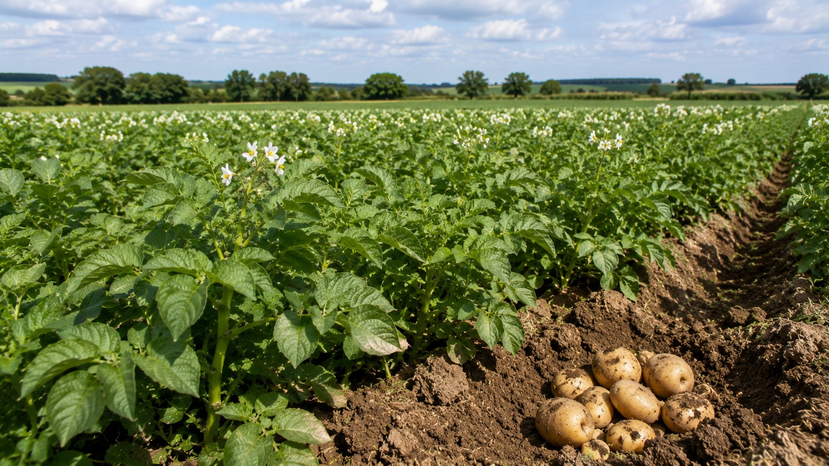 Vue agricole consacrée à pomme de terre féculière