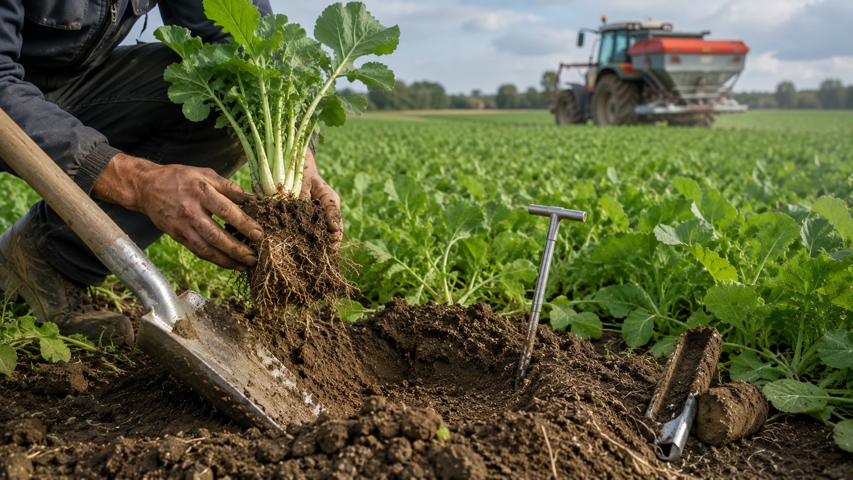 Vue agricole consacrée à potassium