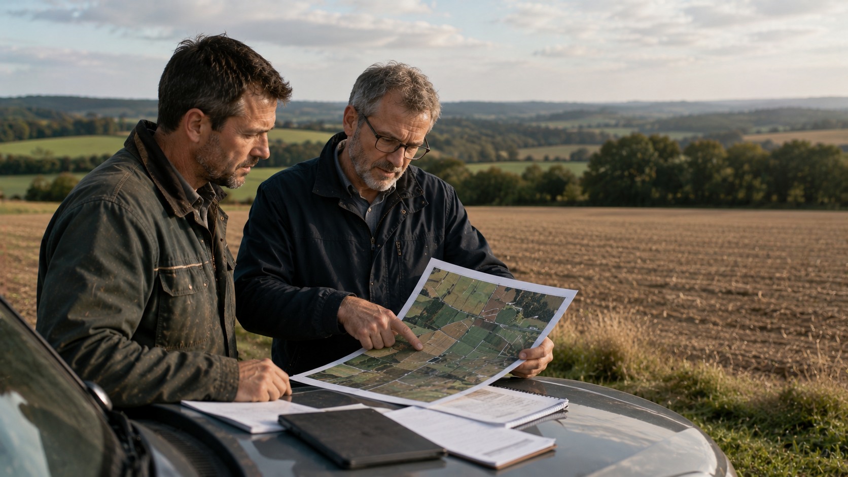 Vue agricole consacrée à prix des terres agricoles