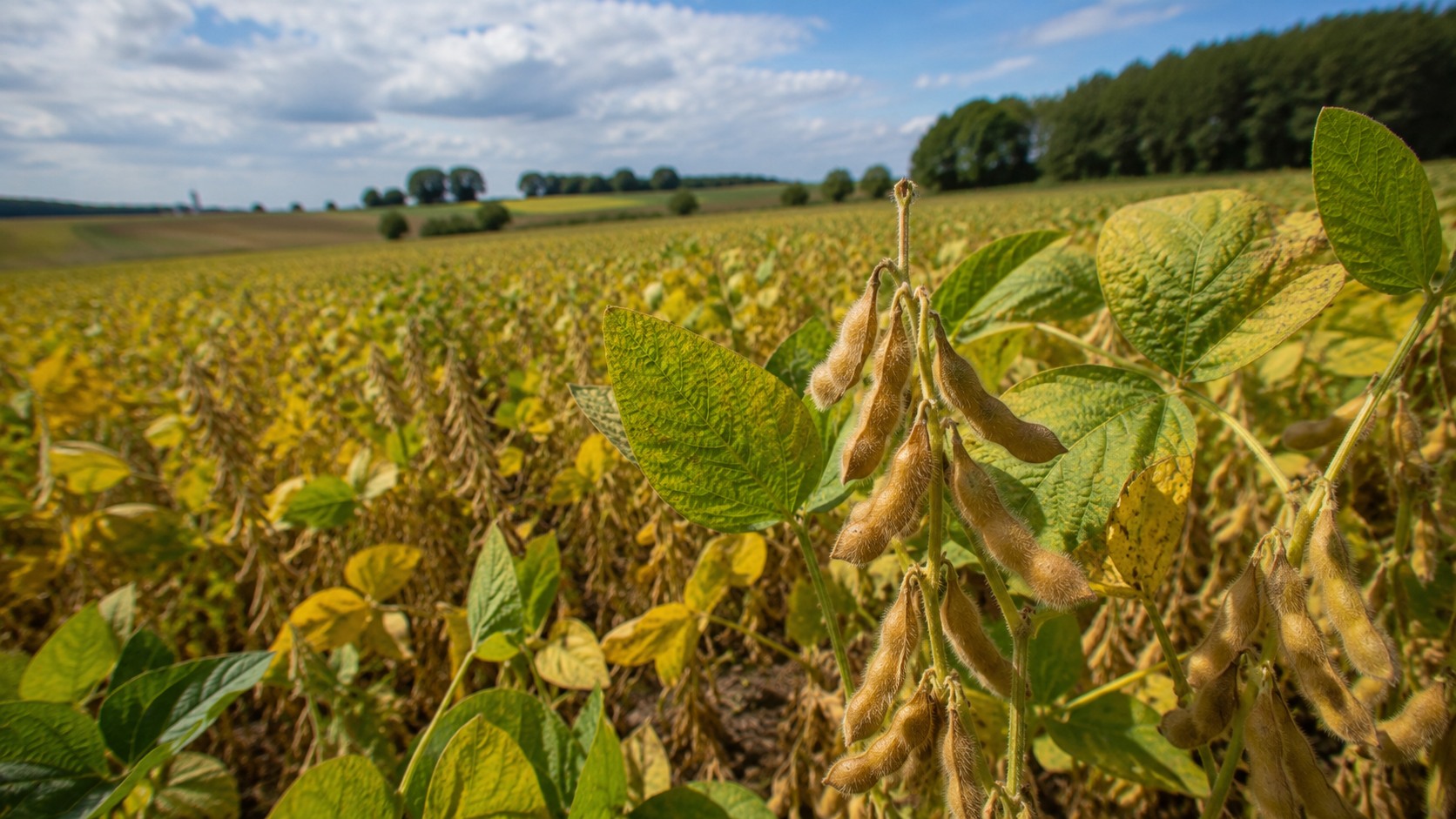 Vue agricole consacrée à prix du soja