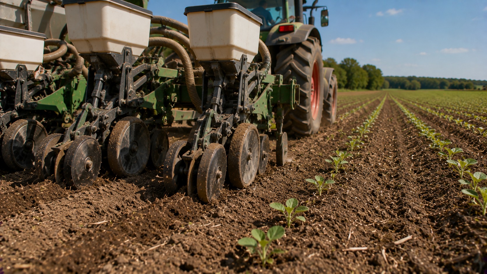 Vue agricole consacrée à profondeur de semis du soja