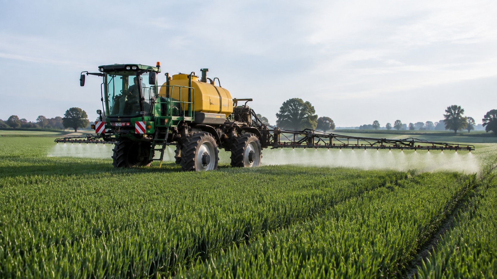 Vue agricole consacrée à pulvérisateur agricole