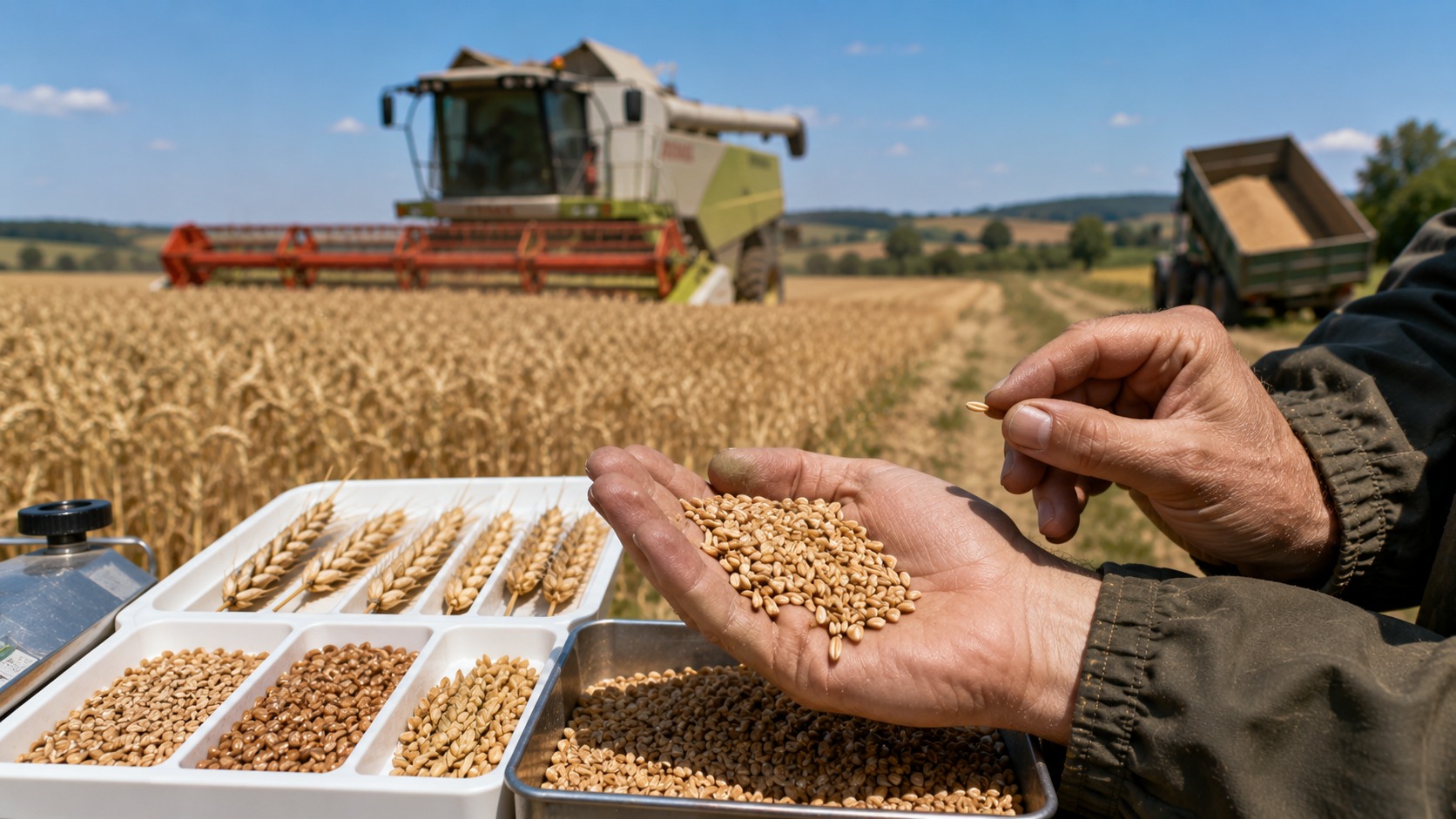 Vue agricole consacrée à qualité du blé