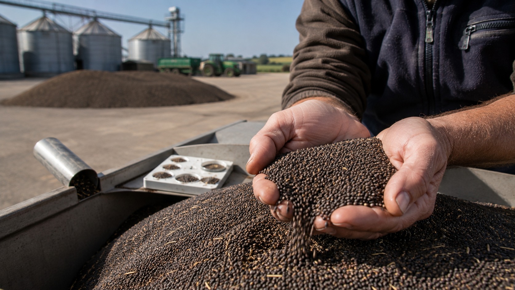 Vue agricole consacrée à qualité du colza