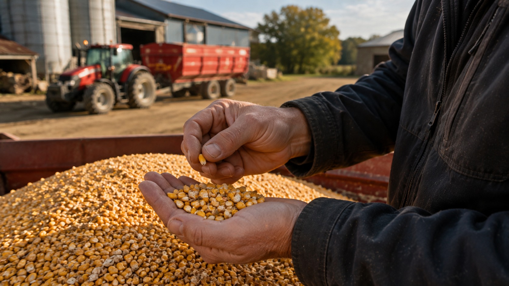 Vue agricole consacrée à qualité du maïs