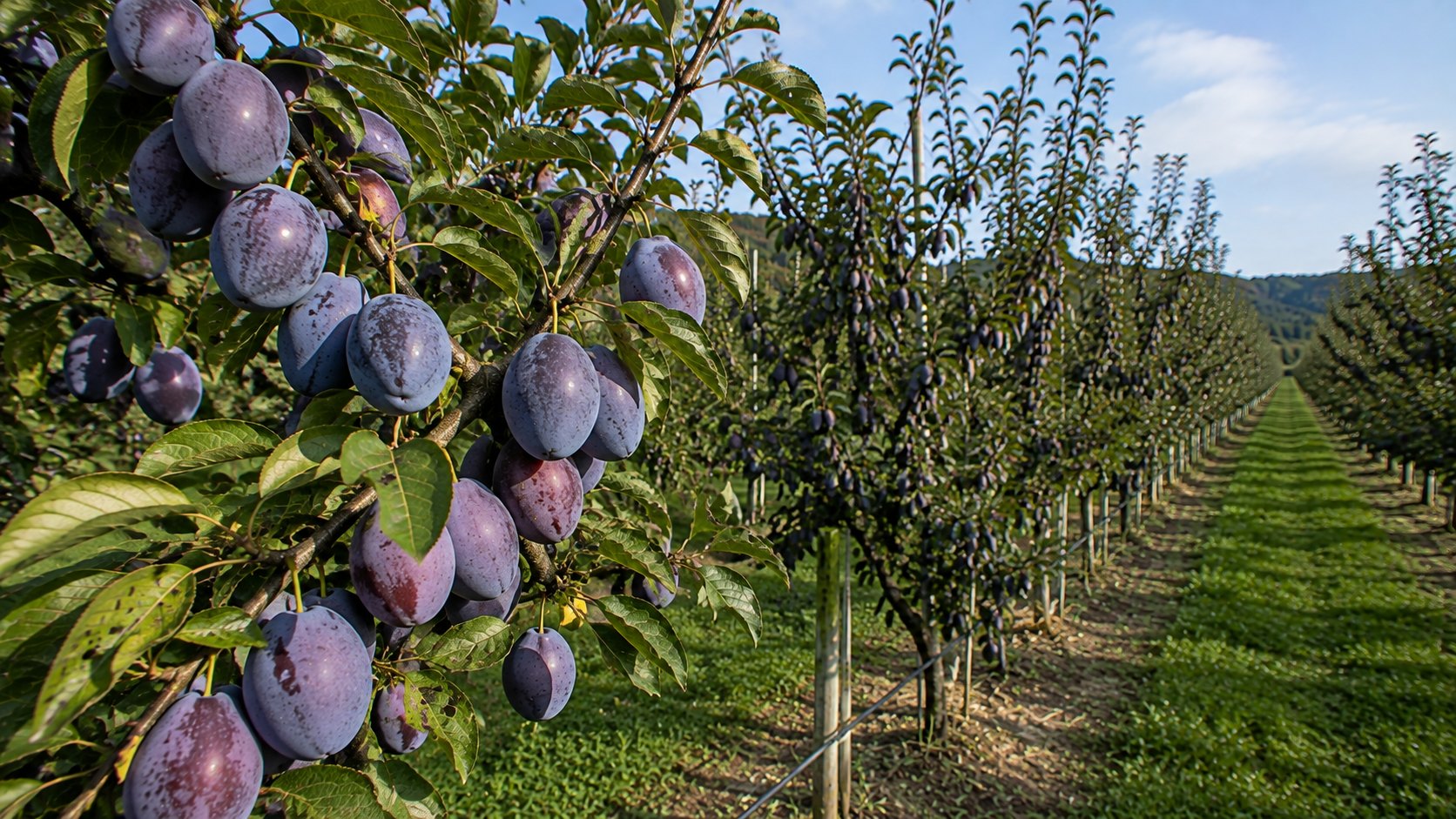 Illustration agricole de quetsche d'alsace