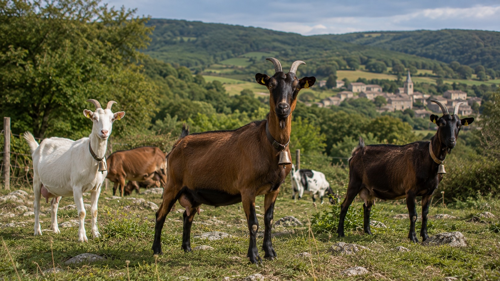 Vue agricole consacrée à races caprines françaises