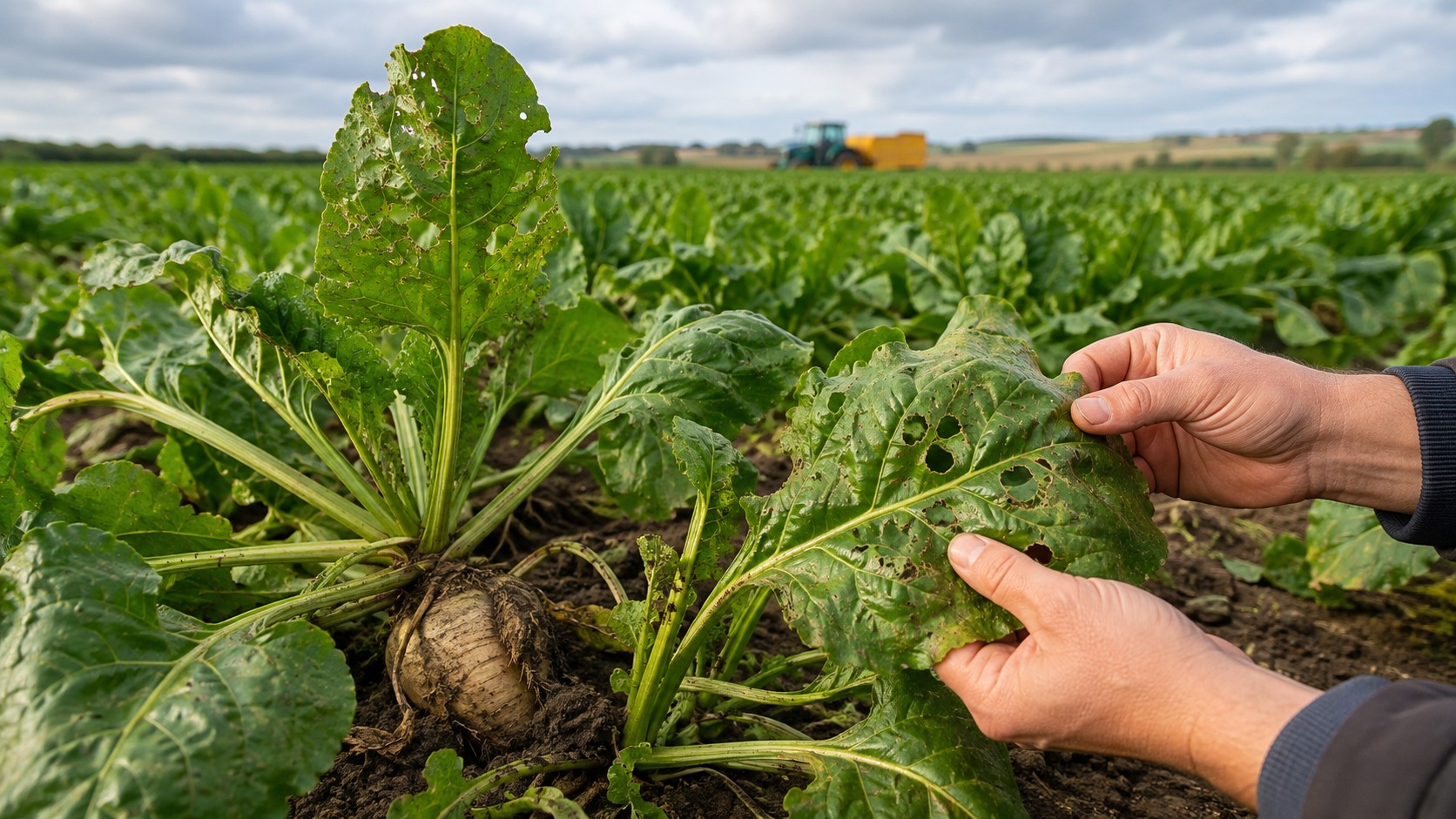 Vue agricole consacrée à ravageurs de la betterave sucrière