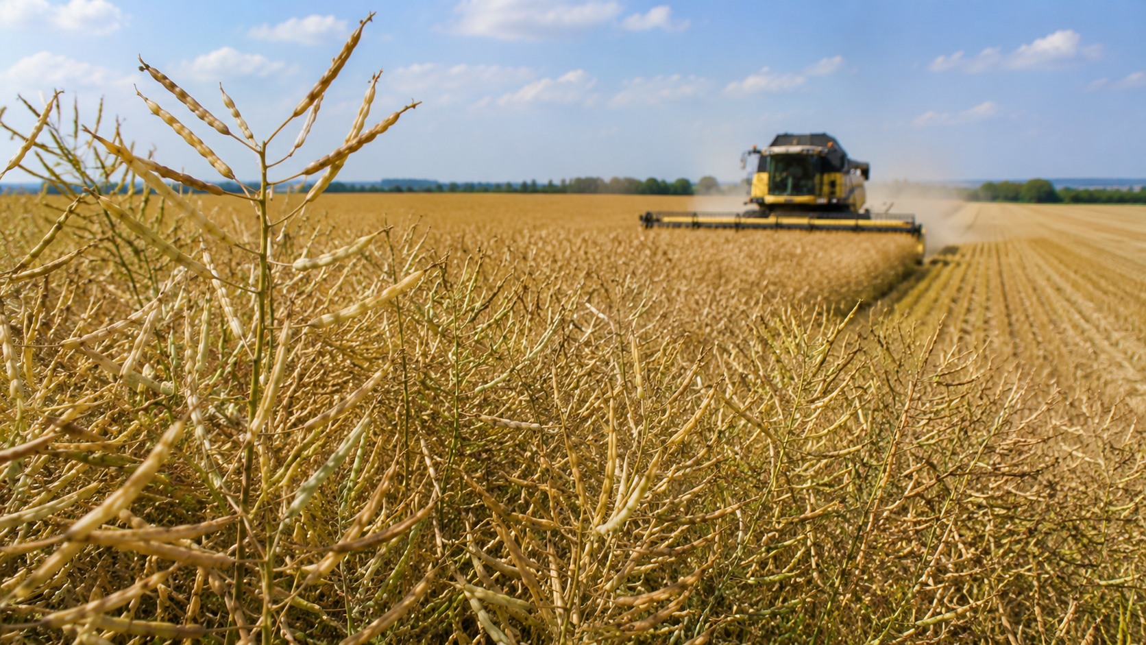 Vue agricole consacrée à rendement du colza