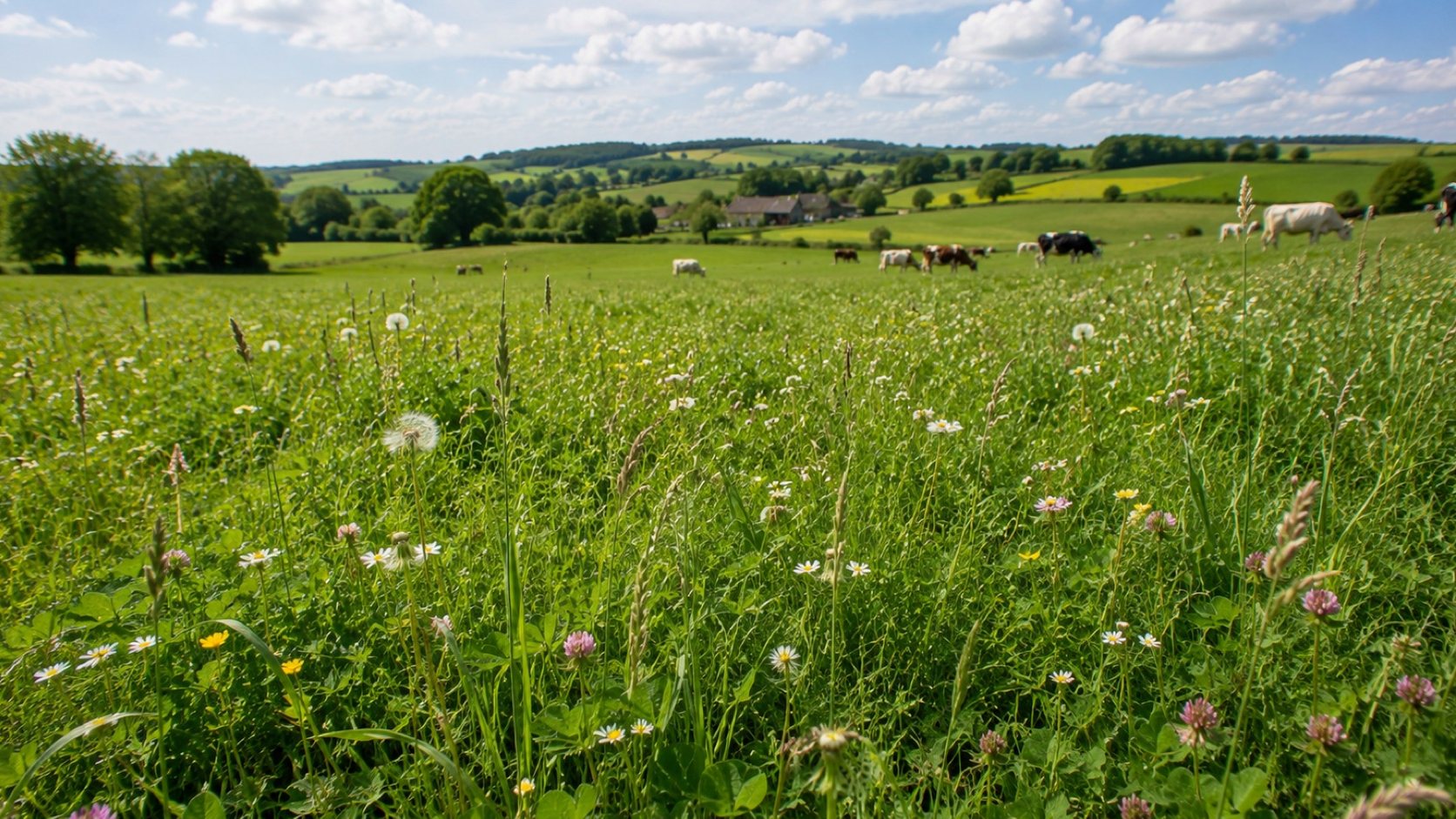 Illustration agricole de renovation de prairie