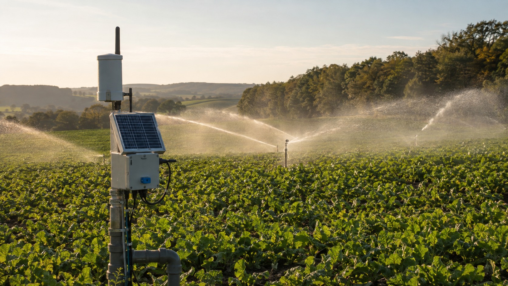 Vue agricole consacrée à restrictions d’irrigation
