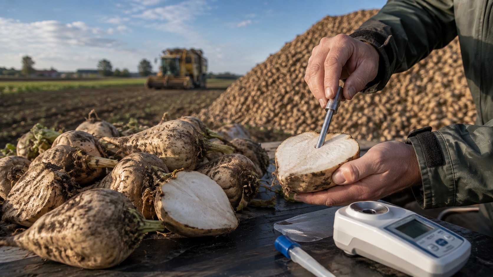 Vue agricole consacrée à richesse en sucre de la betterave