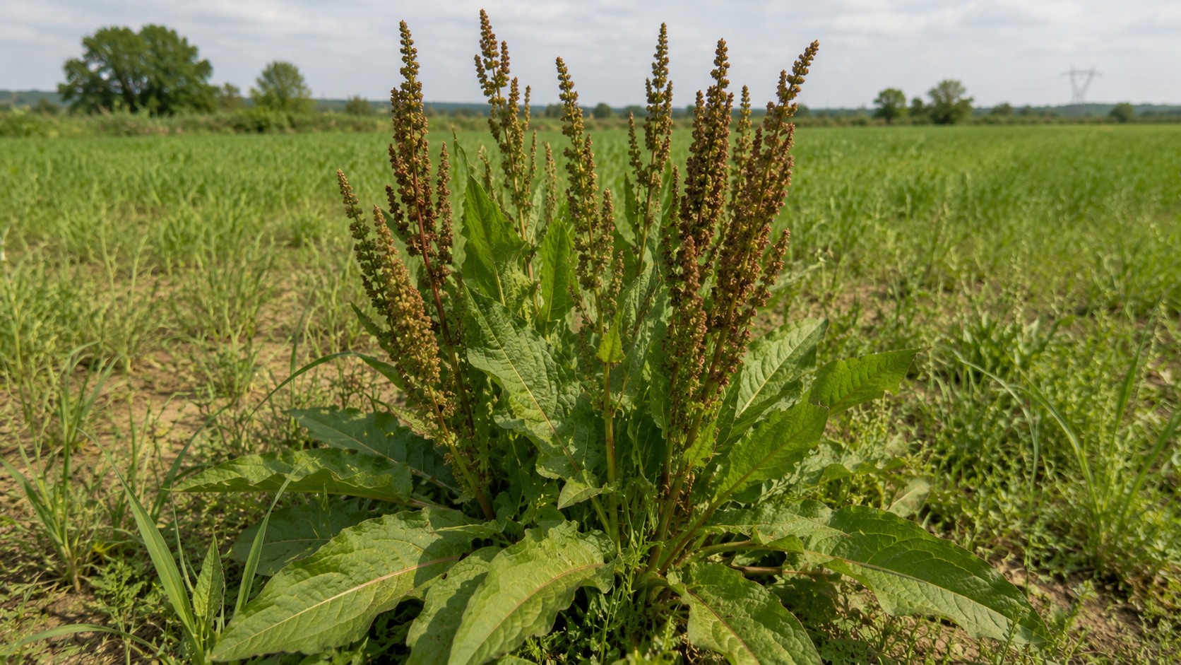 Vue agricole consacrée à rumex