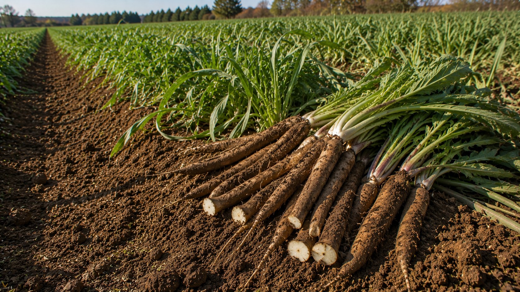 Illustration agricole de salsifis