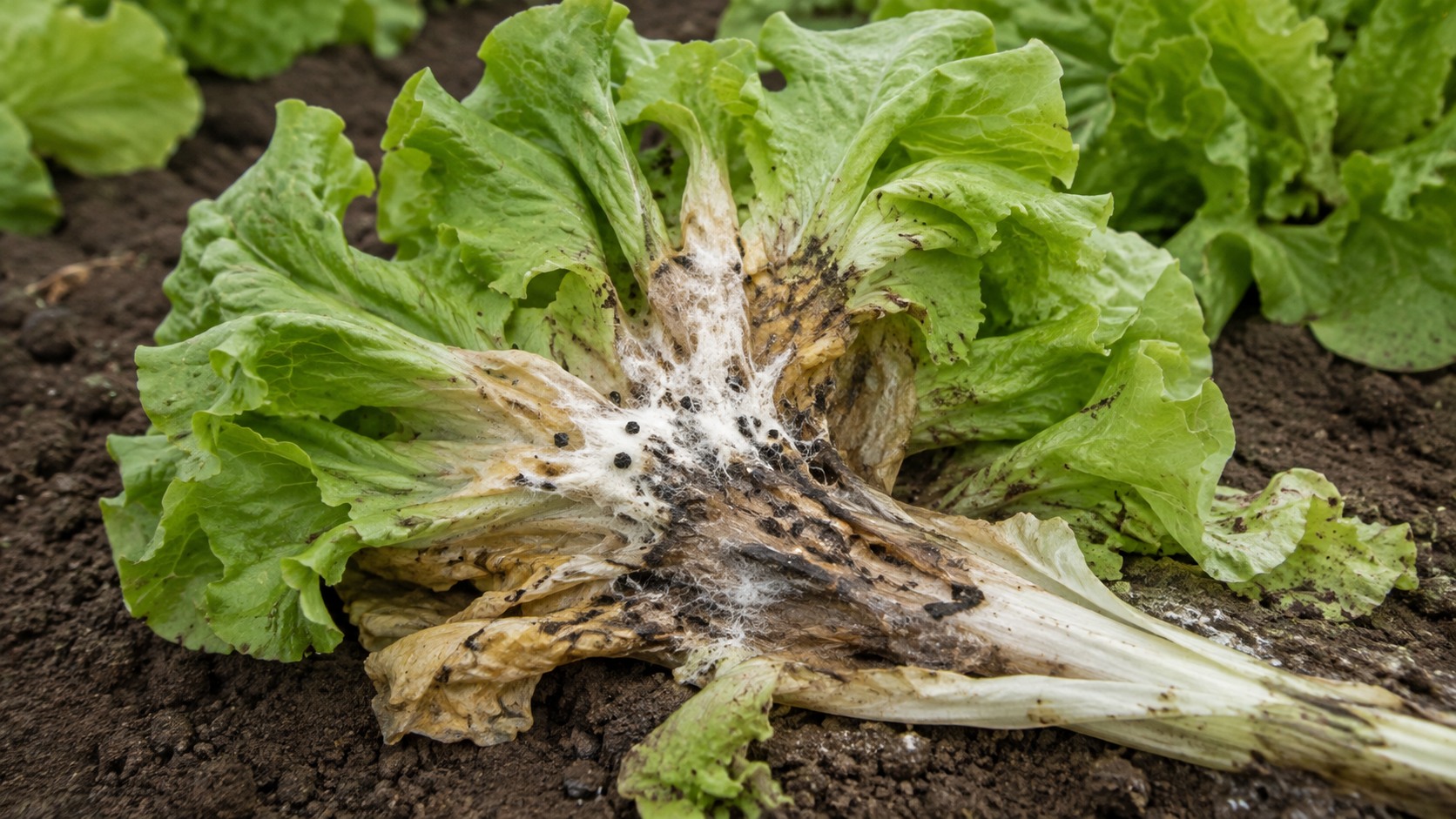 Vue agricole consacrée à sclérotinia des légumes
