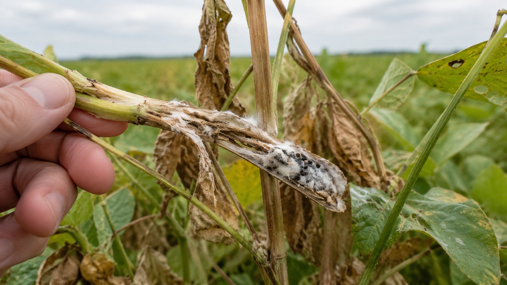 Vue agricole consacrée à sclérotinia