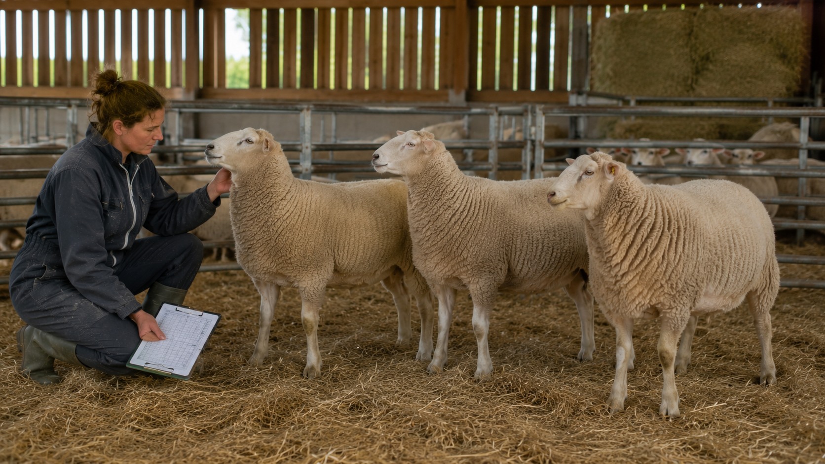 Vue agricole consacrée à sélection génétique ovine