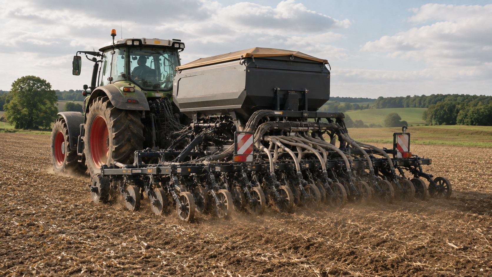 Vue agricole consacrée à semoir direct
