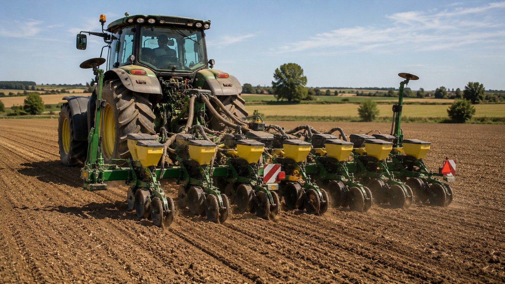 Vue agricole consacrée à semoir monograine