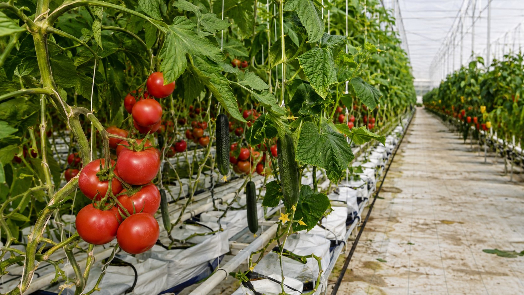 Illustration agricole de serres agricoles