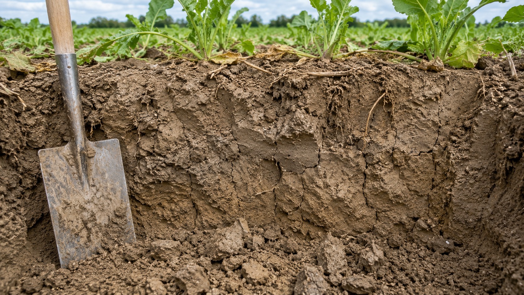 Vue agricole consacrée à sol argileux