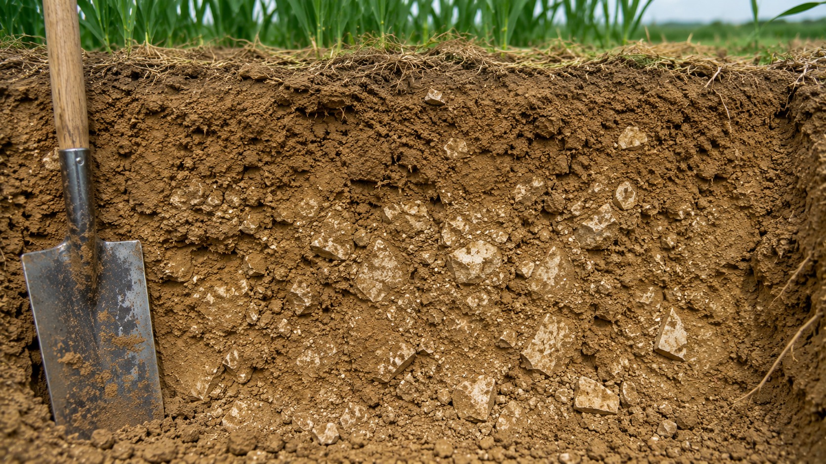 Vue agricole consacrée à sol argilo-calcaire